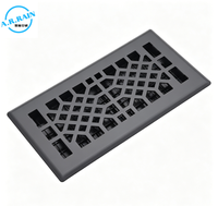 Grille de ventilation décorative à motifs 100*300mm, diffuseur d'air HVAC noir ornemental pour la décoration intérieure