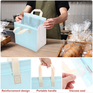 Custom Logo Size Non- Woven Aluminum Foil Insulated Lunch Box Picnic Tote Grocery Thermal Shopping <b>Cooler</b> Bag - Product Image 3