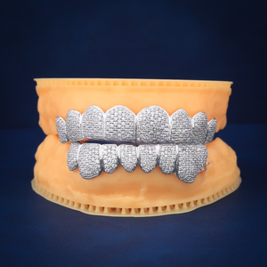 Elegantes Grillz de Plata de Ley 925 con Diamantes de Moissanita para Hombres y Mujeres, Joyería de Lujo para Dientes con Apariencia de Moda Iced Out - Product Image 2