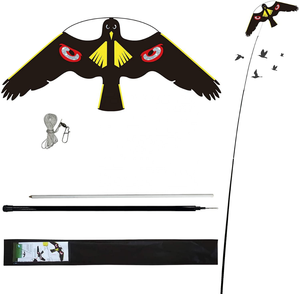 Cerfs-volants volants extérieurs directs d'usine pour adultes LED Scarer <span class=keywords><strong>Bird</strong></span> Hawk Kite Diamond Pattern Garden Gift for Children - Product Image 1