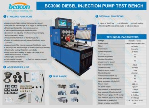 Machine d'étalonnage d'injecteurs Beacon BC3000 12PSB, équipement de test de pompes d'injection usagé - Product Image 6