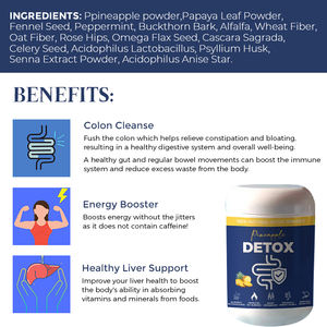 デトックスクレンズパウダー体重管理体重減少インスタントスキニーエクストリームパイナップル - Product Image 3