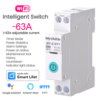 Module d'interrupteur intelligent WiFi Tuya 16A avec minuterie réglable et réglage de puissance, mini-relais dissimulé pour l'automatisation des appareils électroménagers