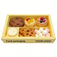 Boîte à gaufres personnalisée avec logo imprimé, emballage en carton alimentaire, boîte d'emballage pour mini-gâteaux avec séparateurs