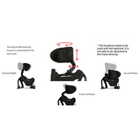 Déambulateur pliable et réglable pour enfants GT01, avec appui-tête, harnais et siège pour enfants handicapés atteints de paralysie cérébrale