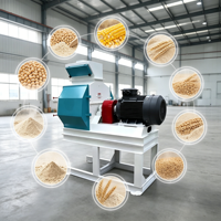 Broyeur à marteaux à base épaissie pour granulats, machine industrielle de broyage d'aliments à haute résistance