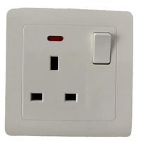 Interrupteur mural de contrôle filaire norme britannique 86, ultra-mince, 250V, avec prise USB, pour usage domestique, panneau d'interrupteurs pour le commerce extérieur