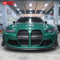 Grille avant en fibre de carbone sèche, style V monobloc, pour BMW M3 M4 G80 G82 G83 2021+