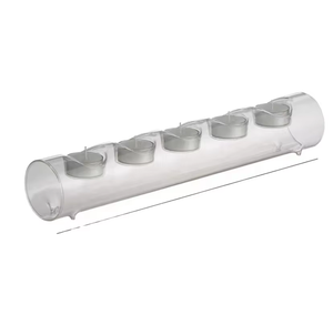 Ensemble de tubes <span class=keywords><strong>à</strong></span> double paroi transparents soufflés <span class=keywords><strong>à</strong></span> la main personnalisés avec petits trous Bougeoirs en <span class=keywords><strong>verre</strong></span> <span class=keywords><strong>pour</strong></span> bougies chauffe-plat - Product Image 1
