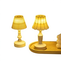 Lampu Meja ABS Kecil Kreatif LED Lampu Malam DIY Proyeksi Miniatur Gaya Nordik Hadiah Ulang Tahun Dekorasi Meja Lampu Suasana