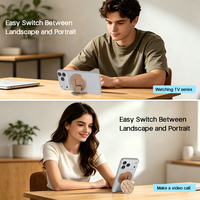 Support de téléphone universel à ventouse magnétique puissant avec anneau, support de bureau et béquille en aluminium pour iPhone Samsung Android EU OEM