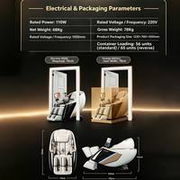 Fauteuil de massage intelligent multifonctionnel à gravité zéro, double moteur, capsule spatiale pour le corps entier