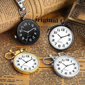 Nuovo Orologio <span class=keywords><strong>da</strong></span> Tasca con Portachiavi Moschettone Promozionale Personalizzato Orologio <span class=keywords><strong>da</strong></span> Infermiere Dottore Portachiavi con Ciondolo Orologio Regalo per Bambini - Product Image 1