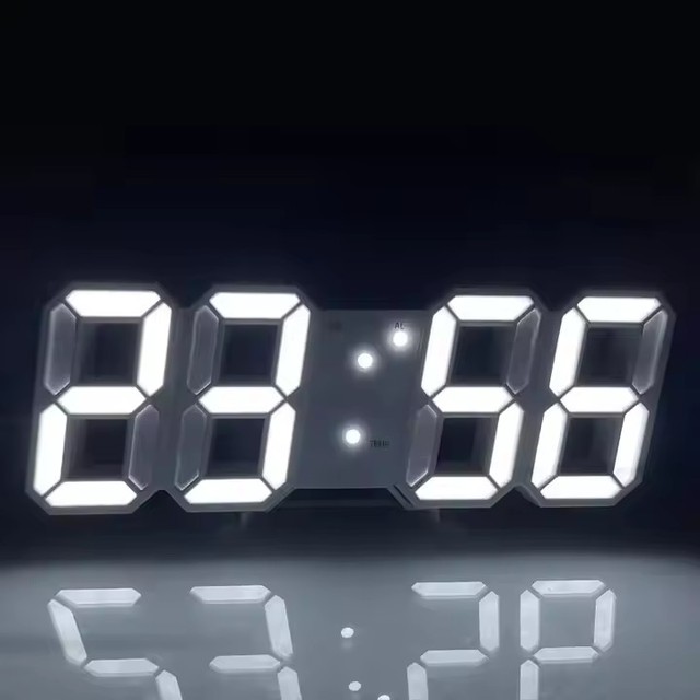 HOT SALE 3D LED Digital Clock Luminous Fashion Wall Clock Multifunctional Creative USB Plug in Electronic Clock Home Decoration