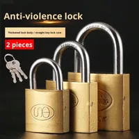 Cadenas rectangulaire universel en acier inoxydable de style chinois, petit, pour la sécurité domestique, anti-vol, ancien modèle