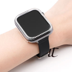 Housse de protection d'écran en diamant Bling pour <span class=keywords><strong>Apple</strong></span> IWatch Series 6/5/4/<span class=keywords><strong>SE</strong></span> boîtier de montre femme 40mm 44mm <span class=keywords><strong>coque</strong></span> de protection - Product Image 6
