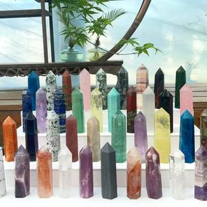 Venta al por mayor de alta calidad Torre Reiki curación mezcla Material punto piedras preciosas cristal artesanía para Decoración - Product Image 5