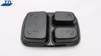 Contenedor de comida desechable de 2/3/4/5 compartimentos, contenedores de preparación de comida, fiambrera Bento de plástico para llevar, bandeja de comida con tapa