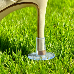 Protège-talons blancs et noirs antidérapants pour chaussures à talons aiguilles, idéaux pour la herbe - Product Image 5