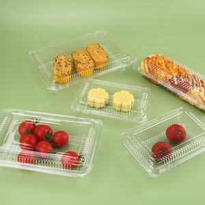 Atacado descartável <span class=keywords><strong>Food</strong></span> Grade Material retangular <span class=keywords><strong>Pet</strong></span> Treat Recipiente De Armazenamento De Alimentos para Padaria Reciclável claro Caixas De Plástico - Product Image 1