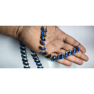 Mugalart - Cuentas Sueltas de Labradorita Natural con Corte de Media Luna, Color Azul Iridiscente y Negro, 12x18 mm, para la Elaboración de Joyas - Product Image 3