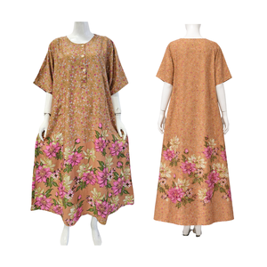 Abaya LD à manches courtes, vêtements de détente respirants conçus pour une relaxation décontractée et une douceur ultime. - Product Image 1