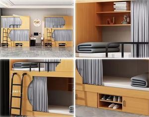 FULLSUMMER Litera de cápsula espacial personalizada a precio barato para albergues juveniles de madera de dos pisos para albergues juveniles - Product Image 4