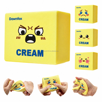 Jouet Squishy en PU en forme de bloc de beurre avec expression de dessin animé, 11*4*7cm, doux, à récupération lente, anti-stress, à presser, jouet de décompression