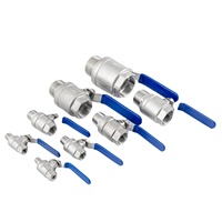 Robinet à bille manuel en acier inoxydable 304 à deux pièces avec raccords filetés internes et externes OEM HanQian