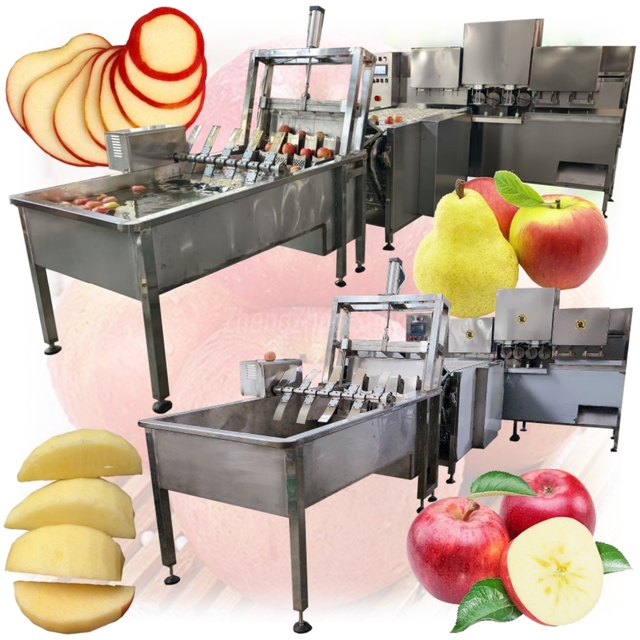 High Quality Apple Peeling and Core Removing Machine Apples Washing Machine Commercial Peeling Cutting Apple Fruit Machine