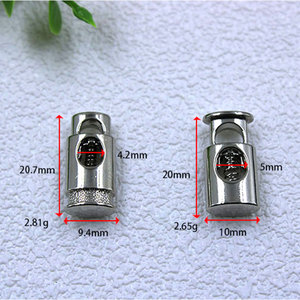 Chai hình dạng bạc hợp kim vàng kim loại lỗ duy nhất mùa xuân Stopper Kim Loại chuyển đổi dây khóa cho dây đàn hồi chuỗi quần áo may mặc - Product Image 6