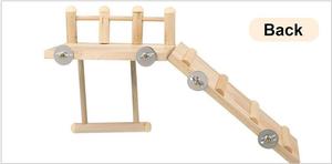 Dayanıklı ahşap kuş Perches kafes oyuncaklar oyun platformu papağan spor egzersiz Parakeet kafes aksesuarları salıncak tırmanma merdiven standları - Product Image 6