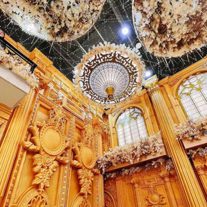 Tùy chỉnh phong cách Châu Âu Kim Loại đèn chùm đám cưới Auditorium trần hộp đèn cho khách sạn sử dụng ánh sáng pha lê đạo cụ - Product Image 5