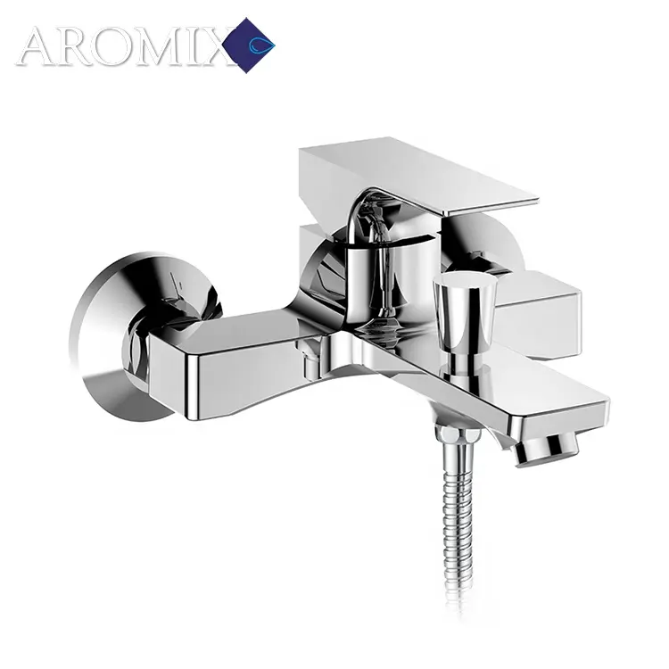 Bathtub Modern Faucet Bathroom Cold Hot Water Mixer Taps Wall Mounted Shower Faucet