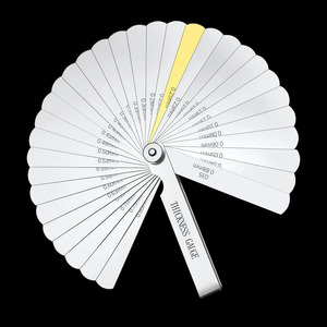 32-Blade Stainless Steel Feeler Gauge – Arc Edge, Portable Gap Measurement Tool – 0.04-0.88mm / 0.0015-0.035" <b>Range</b> – for Spark - Product Image 6