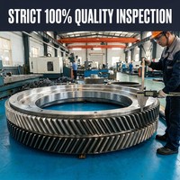 Engrenage hélicoïdal double à couple élevé, robuste, 67 dents, pour four rotatif à granulés de minerai de fer dans l'industrie sidérurgique, directement de l'usine OEM