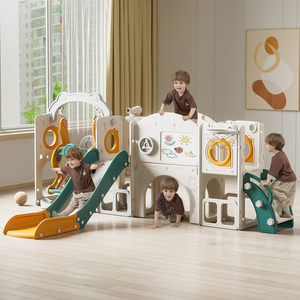 Toddler trượt Swing Set Golf vẽ bảng Kính thiên văn cho trong nhà/ngoài trời sử dụng thân thiện với môi nhựa trẻ em trượt khu dân cư trường - Product Image 5