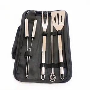 7 Utensílios PARA CHURRASCO Grade de Aço Inoxidável 430 PCS Bolsa profissional ferramentas Acessórios Braai Churrasco conjunto Grelha