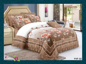 Ensemble de literie de luxe drap plat en coton avec housse de couette 6 pièces ensemble de housse de couette et drap de lit pour chambre à coucher - Product Image 3