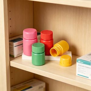Pastel Color Child Resistant HDPE Medicine Bottle Multiple Capacity <b>Plastic</b> <b>Jar</b> For Capsule Pill Healthcare Supplement Bulk - Product Image 5