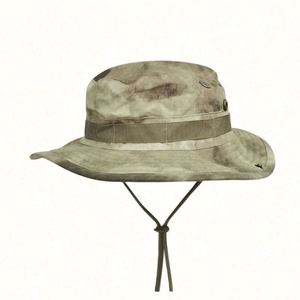 Sombreros de safari de ala ancha con protección UV para el sol de verano, sombreros tipo bucket, sombreros de pesca de malla con estampado de camuflaje - Product Image 6