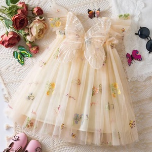 1 2 3 4 5 năm tuổi vải tuyn bé bướm gowns công chúa vải Cổ Tích ăn mặc trẻ em ít cô gái Dresses Net thiết kế bé gái váy dài - Product Image 1