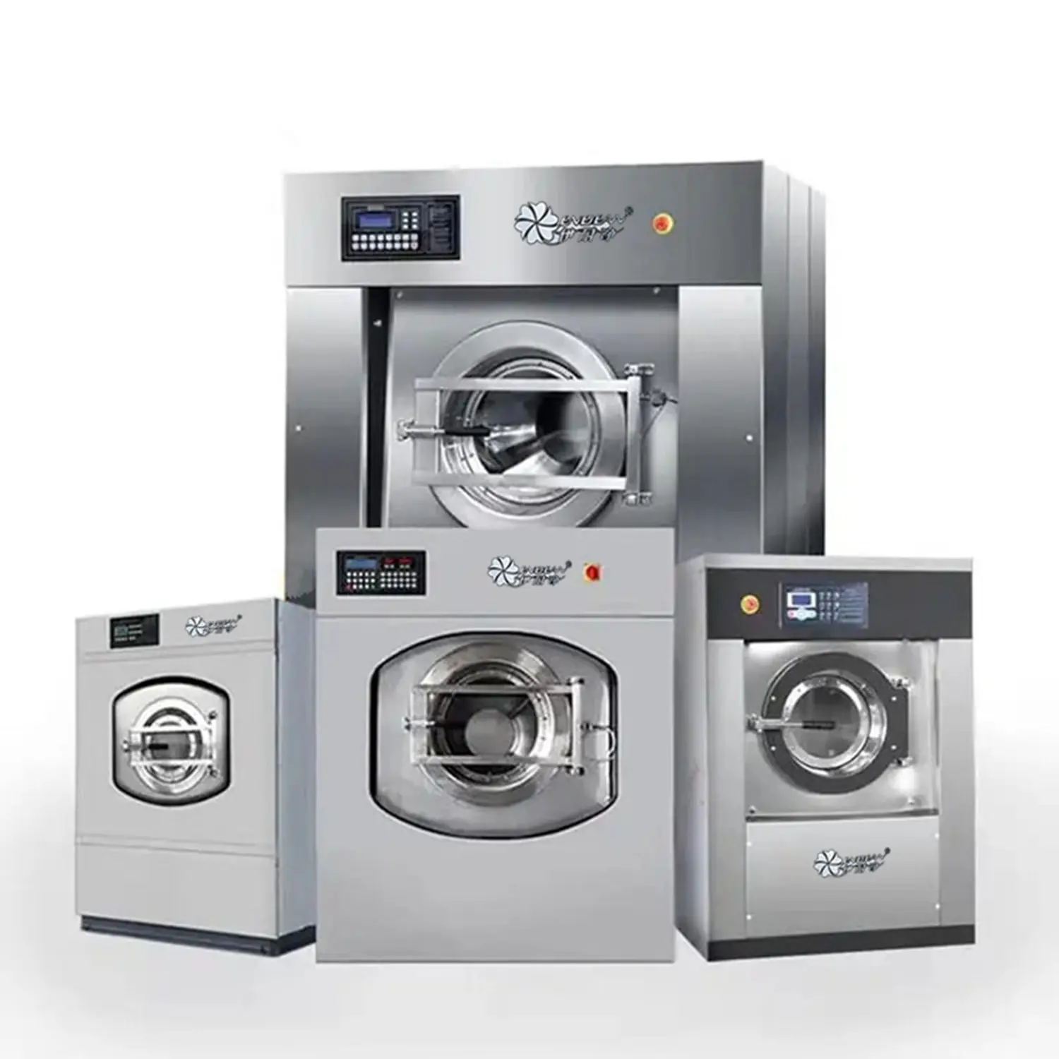 Alta qualidade do gás elétrico opcional completo automático industrial lavadora lavadora extrator