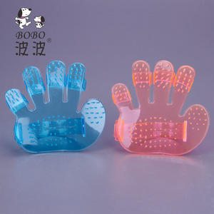 Guante de baño para perros Bobo, cepillo de masaje, herramienta de aseo suave de plástico para perros, color aleatorio - Product Image 1