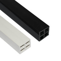 China Perfiles de plástico cuadrados extruidos de ABS personalizados Muestra gratis UPVC Trunking eléctrico Extrusión de PVC Perfiles cuadrados de plástico