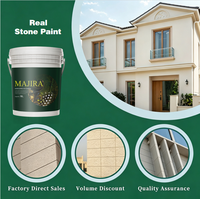 Revêtement liquide acrylique transparent imperméable anti-UV pour extérieur, peinture texturée plate pour murs, effet pierre véritable