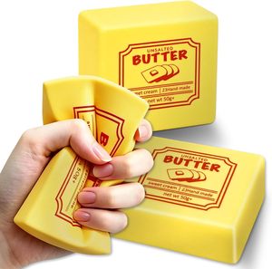 Juguetes Antiestrés de Goma Súper Blandos en Forma de Barra de Mantequilla, de Lenta Recuperación, Grandes y Adorables, con Diseño de Dibujos Animados Realistas, Juguetes Sensoriales de Comida, Novedad 2026 de Gran Venta - Product Image 1