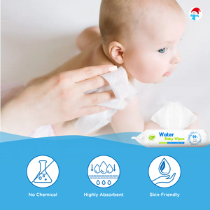 Biokleen personnalisé 72 lingettes humides biodégradables 100% en fibre de viscose 99% pures Toallas Humedas De Bamboo Wipe pour bébés - Product Image 3