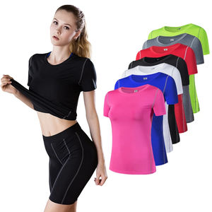OEM Mujeres Slim Fit Quick Dry Workout Activewear Summer Fitness Gym Top Camiseta deportiva para correr - Product Image 1