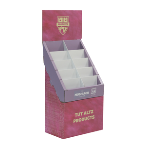 किताबों के पत्रिकाओं के लिए चीन कारखाने से अनुकूलन योग्य पोर्टेबल और फोल्डेबल नालीदार कार्डबोर्ड फ्लोर डिस्प्ले रैक - Product Image 3